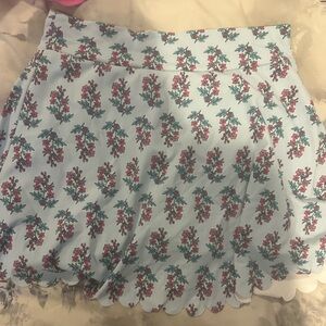 J. Crew Floral Skirt/Skort - Blue and Pink